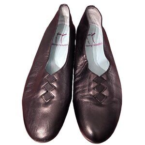 Thierry Rabotin Grace black leather flats size 38 1/2
